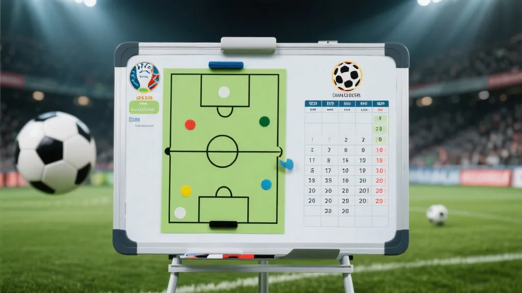 世界杯小组赛战术板与赛程表氛围图